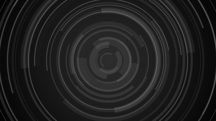 Circle black gray technology Hi-tech  dark background. Abstract graphic digital future concept design.