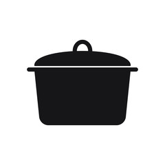 Cooking pan icon, Pot icon vector isolated