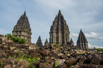Java, Indonesia, March 2019: Hindu temple Prambanan