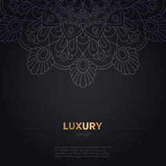 luxury mandala dark design background