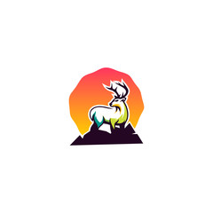 deer logo design vector abstract illustrator