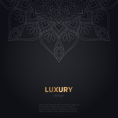 Plakat luxury mandala dark design background