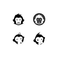 monkey vector logo design