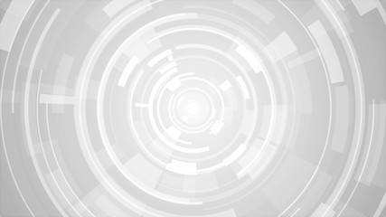 Circle white gray bright technology Hi-tech background. Abstract graphic digital future concept design.