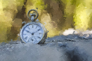 Impressionistic Style Artwork of the Relentless and Unstoppable Passage of Time