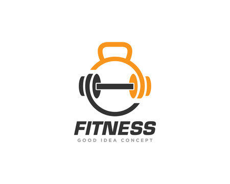 Fitness logo design templatedesign for gym Vector Image