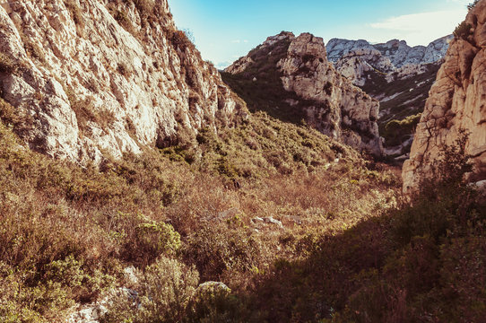 The creeks of Marseille near Morgiou