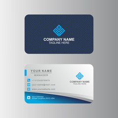 Blue elegant business card template