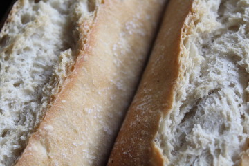 Natural flour bread delicious crunchy fluffy craftsman