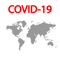 Obraz premium Coronavirus Covid 19 captures the whole world with disease. Virus infection in all countries.