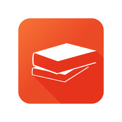 Book stack vector, black icon