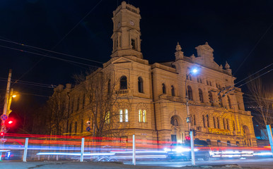 Fototapeta premium Mansion in the city of Kherson at night