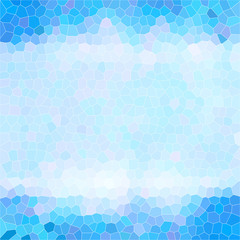 Abstract geometric mosaic background in sky colors with a  center empty copy space for your text or picture