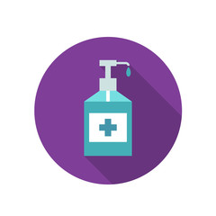 alcohol gel, hand sanitizer flat icon, vector illustration