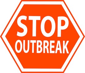 Stop outbreak sign, corona virus pandemic, covid-19