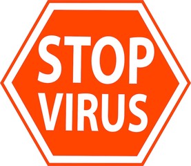 Stop virus sign, corona virus pandemic, covid-19