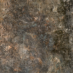 Moldy shabby concrete pavement.Ancient wall with peeling plaster. Old concrete wall textured background, square ratio