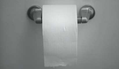 A new toiletpaper roll in a bathroom