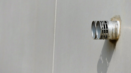 double smoke outlet on the wall