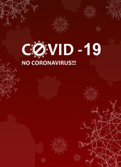 Design with light abstract silhouettes of coronavirus elements.