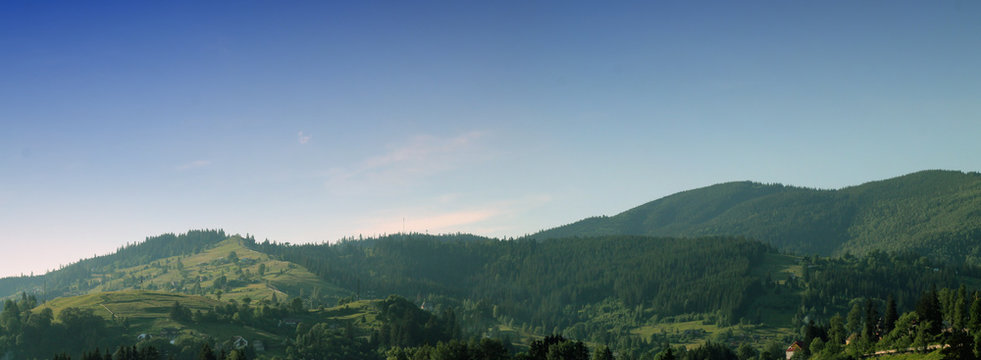 Landscape with mountains and clouds © Bohdan