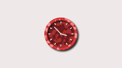 Red clock icon on white background,red army design clock icon