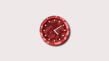 Red clock icon on white background,red army design clock icon