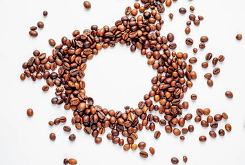 coffee beans on a white background
