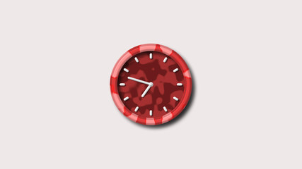 New clock icon,3d wall clock icon,Red army 3d wall clock icon