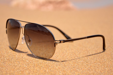 sunglasses on the beach