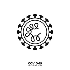Icon Covid-19 Coronavirus MERS-Cov. Viral pandemic.