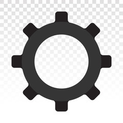 Gears setting (cogs) flat icon for apps and websites