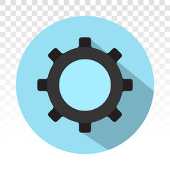 Gear setting flat icon for apps and websites