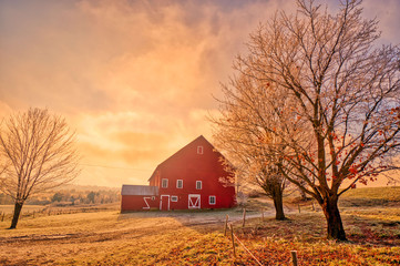 Red country barn