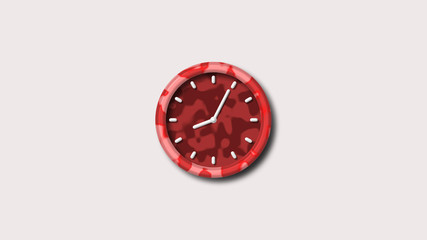 Fototapeta premium New clock icon,3d wall clock icon,Red army 3d wall clock icon