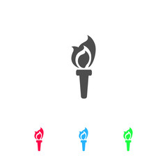 Torch icon flat.