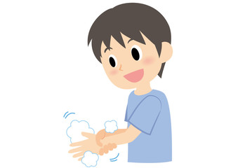 男性の手洗い　手首