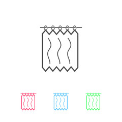 Shower Curtains icon flat.