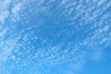Fototapeta na wymiar Blue sky with white tiny cloud a small string is pretty Thailand