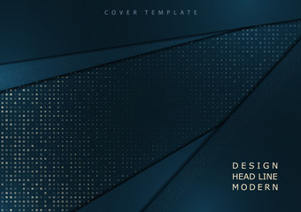 Modern abstract geometric background. Overlapping triangles, halftones, bright gradient. Template for your corporate design.