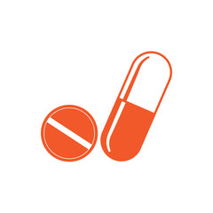 medicine, capsules and pills, simple icons. vector design.