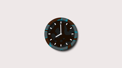 New 3d wall clock icon,white background army design 3d wall clock