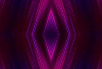 Dark abstract background with UV neon glow, blurred light lines, waves. Blue-pink neon light