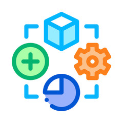 settings software icon vector. settings software sign. color contour symbol illustration
