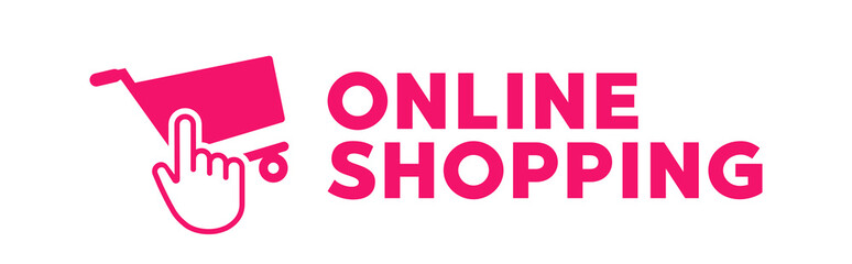 Online shopping logo. Vector illustration