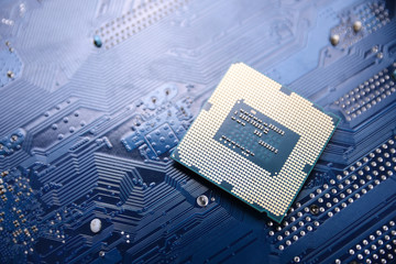 Circuit board. Technology background. Central Computer Processors CPU concept. Motherboard digital...