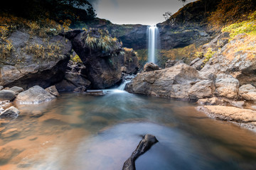 waterfall in the mountains