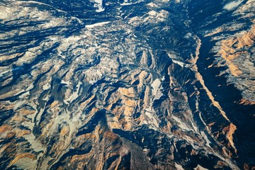 Aerial view of mountains