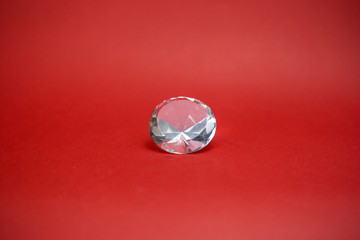 Diamond on a red background