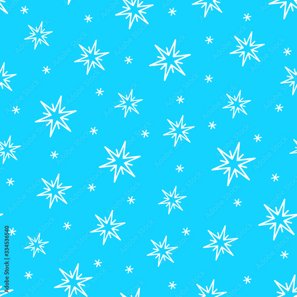 Aufkleber white snowflakes on red seamless vector pattern